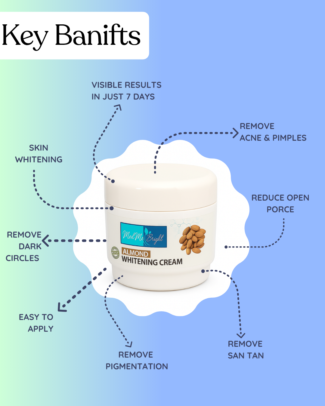 Makemebright almond whitening cream