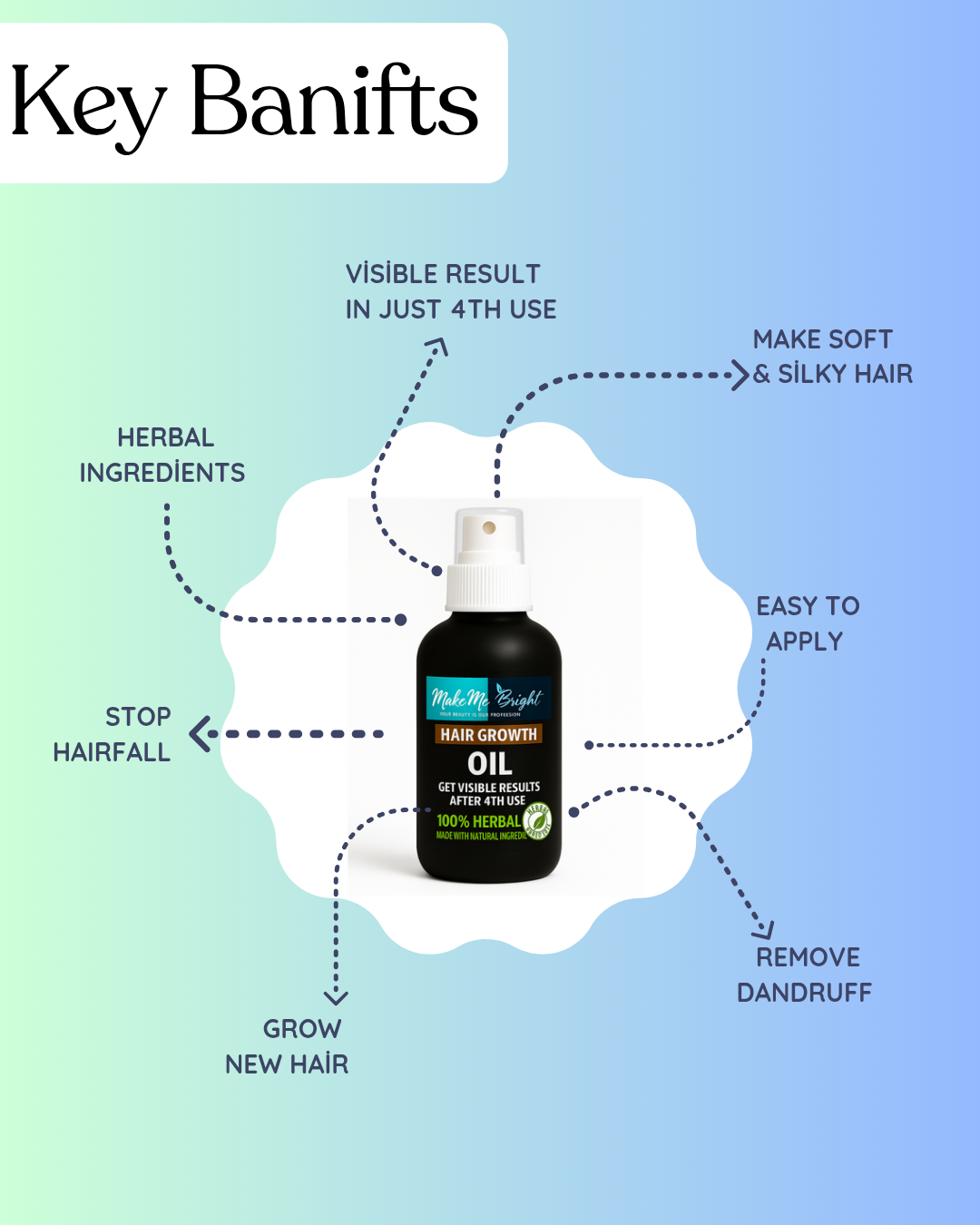 Makemebright hair growth oil