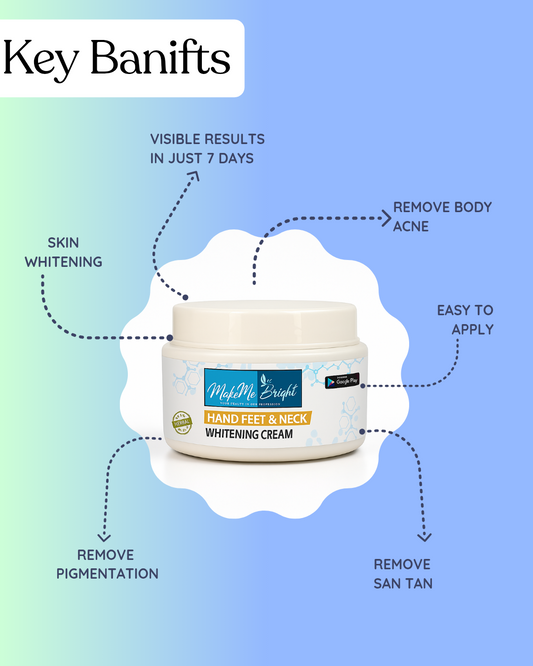 Makemebright hand feet and neck whitening cream